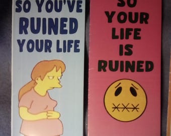 7 folletos de papel de tamaño real inspirados en Los Simpsons de los 90 / Regalo divertido único / Fuego de los 90 - tarjeta de felicitación o colección de exhibición. meme.
