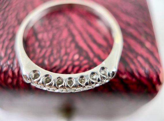 Vintage Platinum Single Cut Diamond Ring, SIze 7.… - image 2