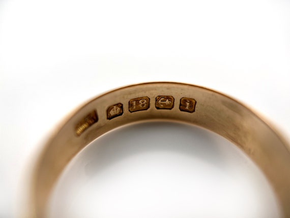 Antique Wedding Ring, Birmingham 1908, 18K, Size … - image 3