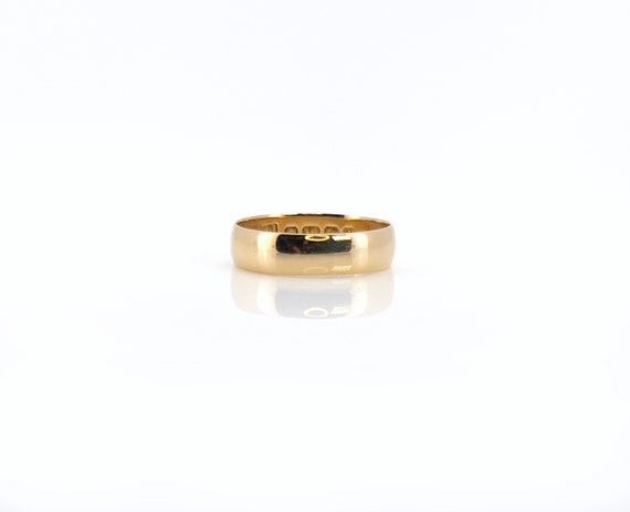 Antique Wedding Ring, Birmingham 1908, 18K, Size … - image 1