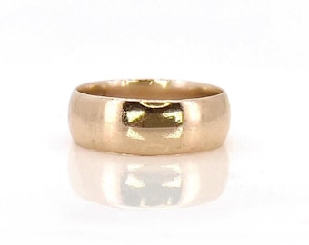 Antique Gold Wedding Band, 7-21-1913, Size 9.75