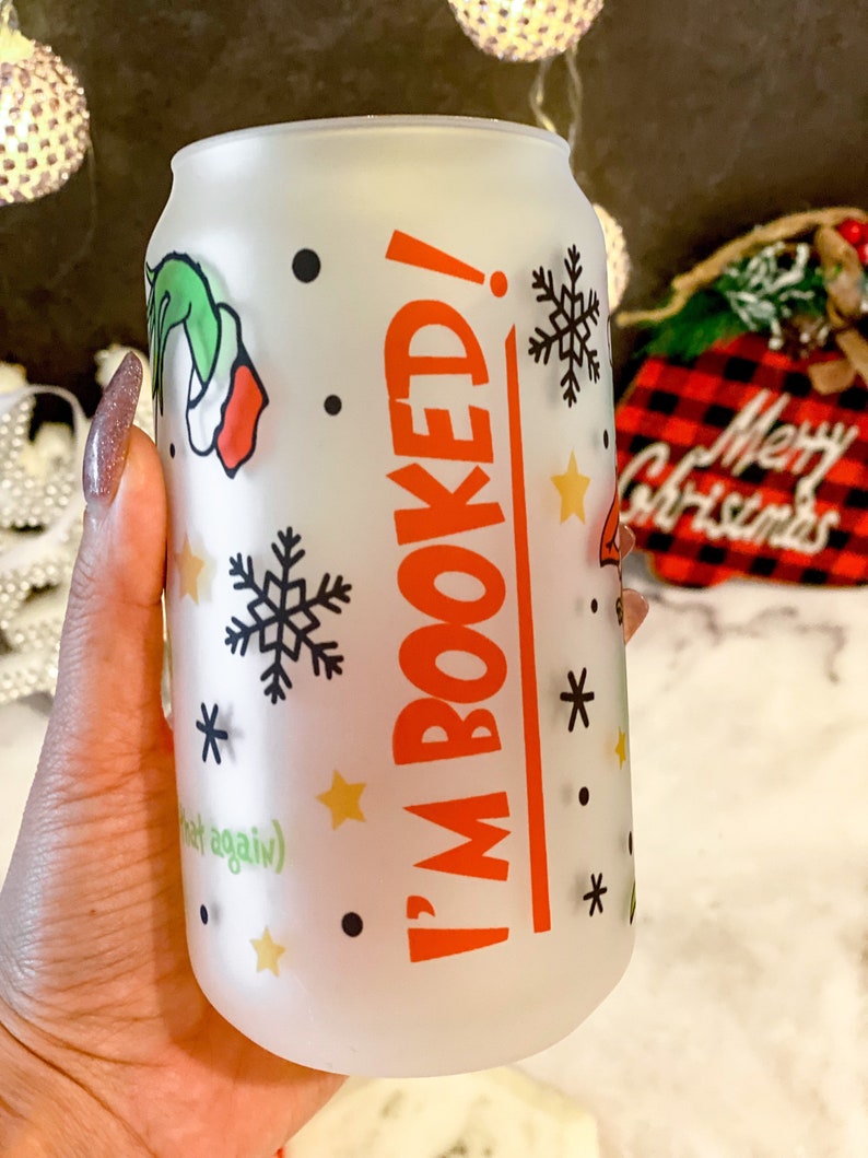 18 Oz Frosted Beer Can Glass// Sublimated Glass// Beer Can Etsy