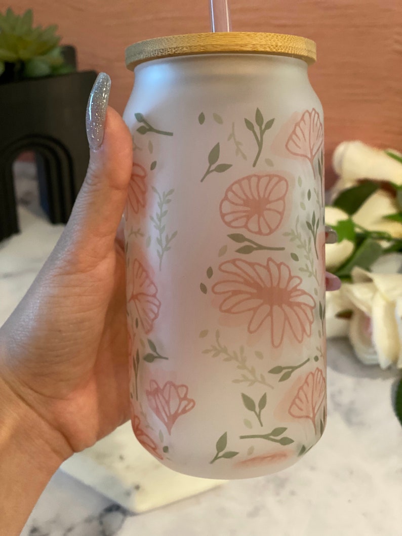 Beer Glass Can// Frosted Beer Can Glass// Sublimated Frosted Etsy