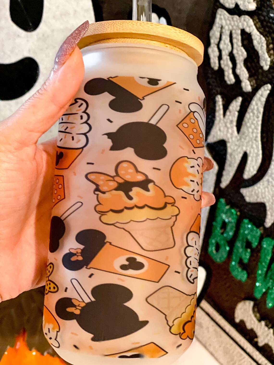 18 Oz Sublimated Beer Can Glass// Fall Cup// Frosted Beer Can Etsy