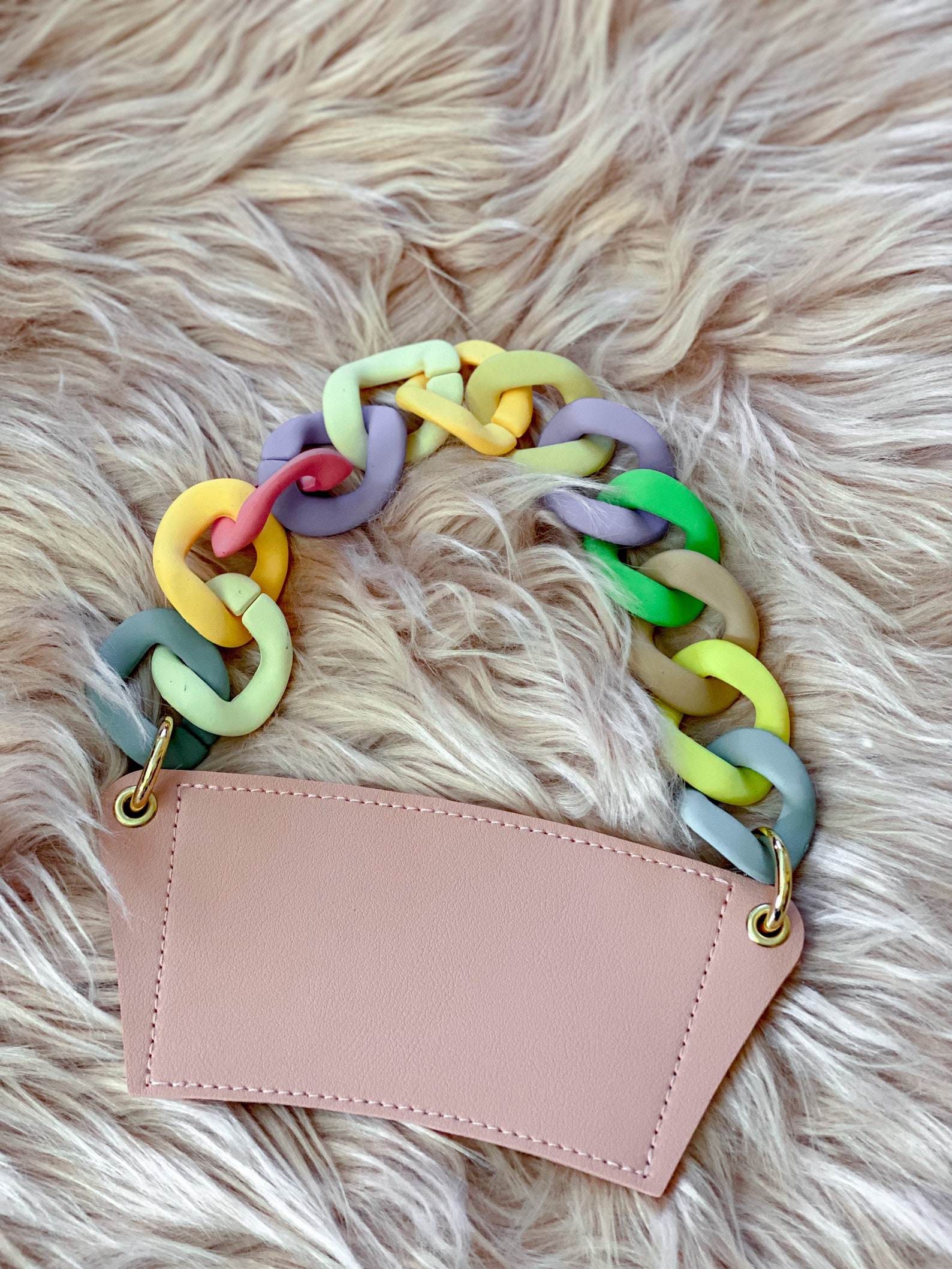 Coffee Purse// Cup Holder// Coffee Leather Holder and Chain// Etsy