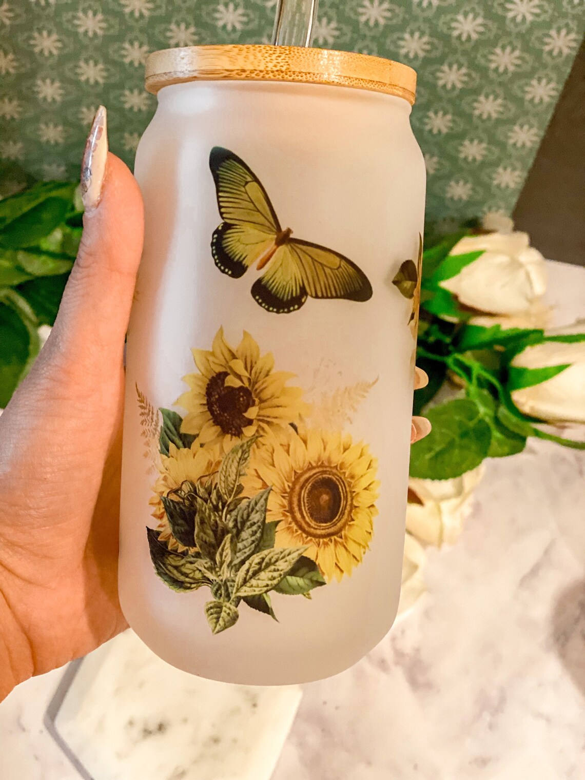 18oz Beer Can Glass// Sublimation Glass// Frosted Beer Can Etsy