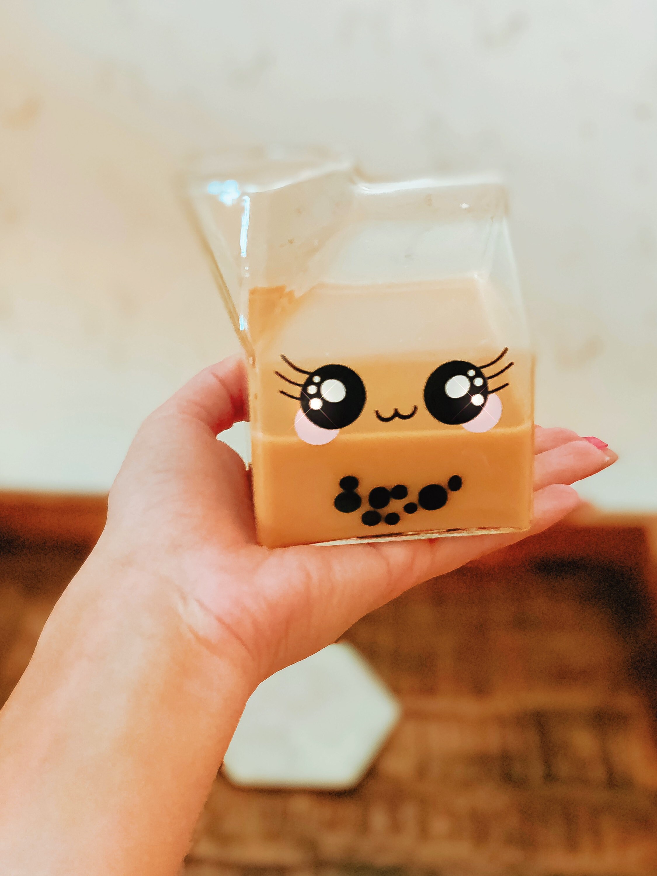 Customized mug milk box cup// kawaii faces// kawaii cups// Etsy