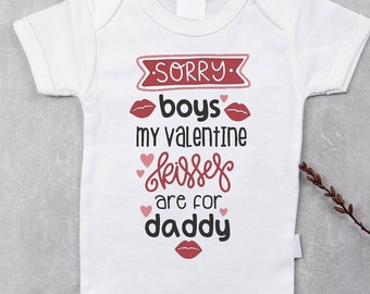 Sorry boys my Valentine kisses are for Daddy babygrow