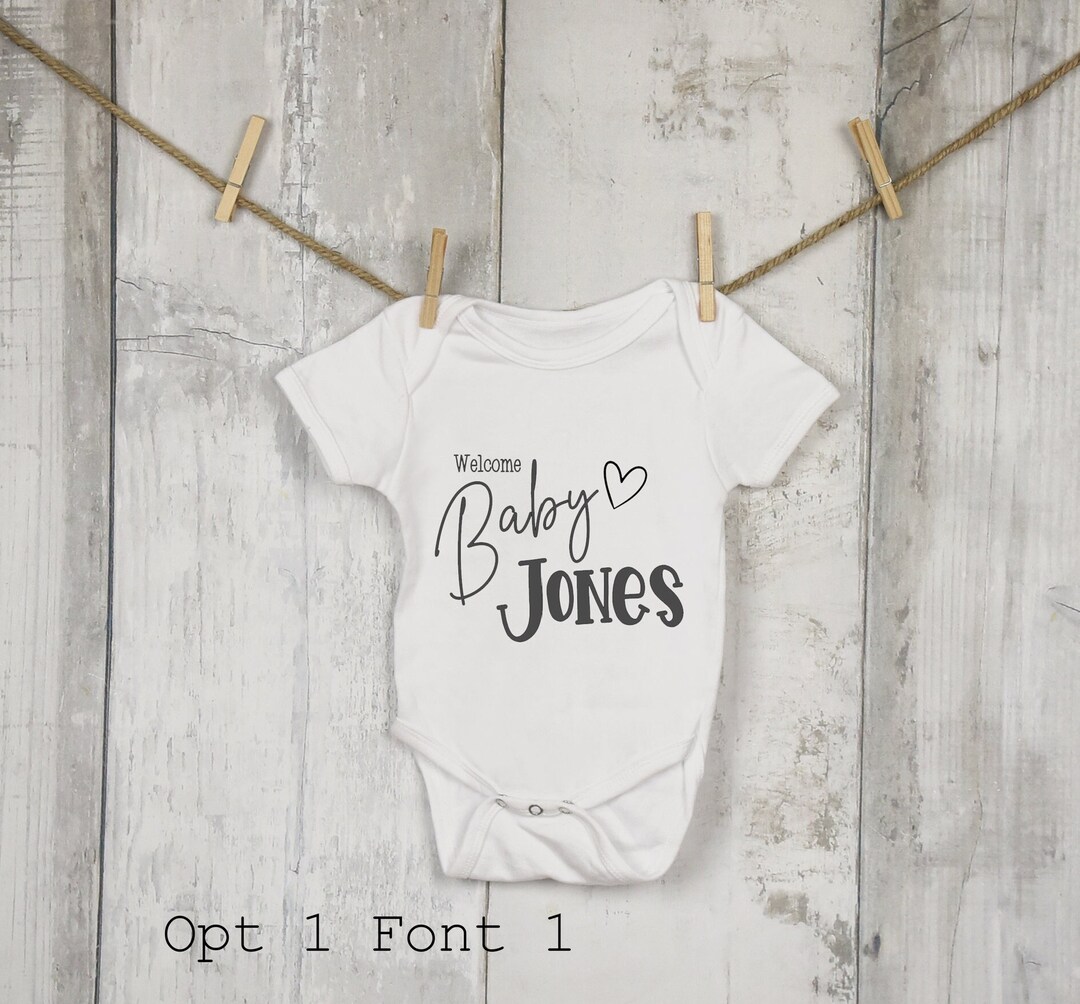 Personalised New Born Baby Babygrow / Body Suit Etsy