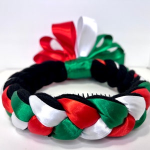 Mexican Baile (Ballet) Folklorico oneindige basisvlecht (zendspoel, trenza, tocado) met verschillende lintopties en strik