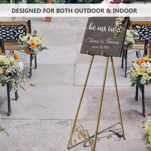 Metal Wedding Sign Easel: Adjustable Height, Event Display Stand