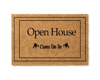 Open House Coir Doormat: Realtor Gift, House Selling
