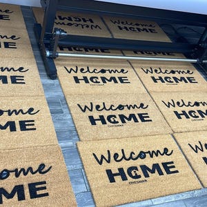 Welcome Home Coir Doormat - Natural Fiber, Non-Slip Back