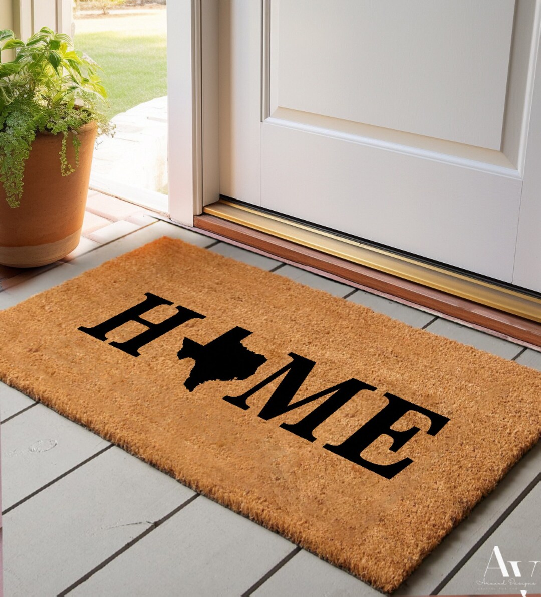 TEXAS DOOR MAT, Personalized Mat, Front Door Mat, Custom