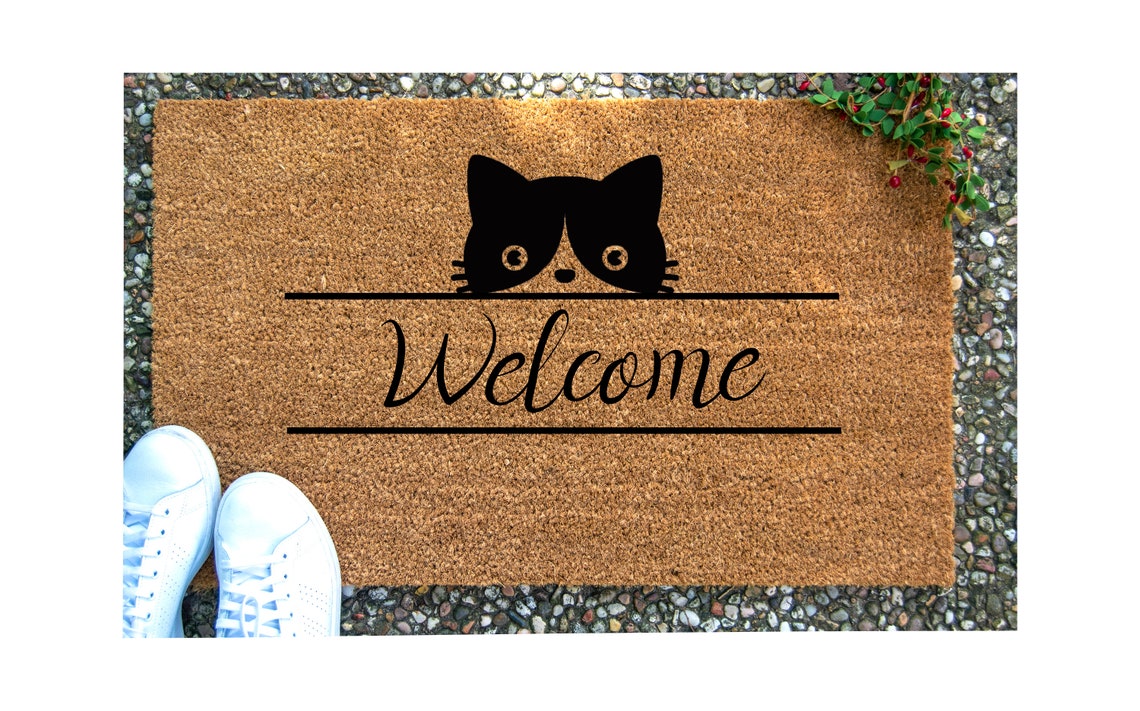 Cat Doormat Front Door Mat Custom Door Mat Custom Etsy