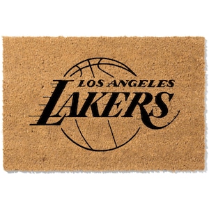 Los Angeles Lakers Door Mat: Natural Coir Basketball Team Rug
