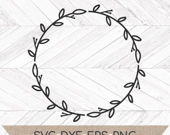 Circle Vine Monogram Etsy