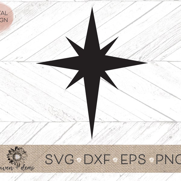 Nativity Star SVG - Christmas svg - Nativity Svg for cricut - svg for Silhouette - starburst svg- nativity clip art - star svg