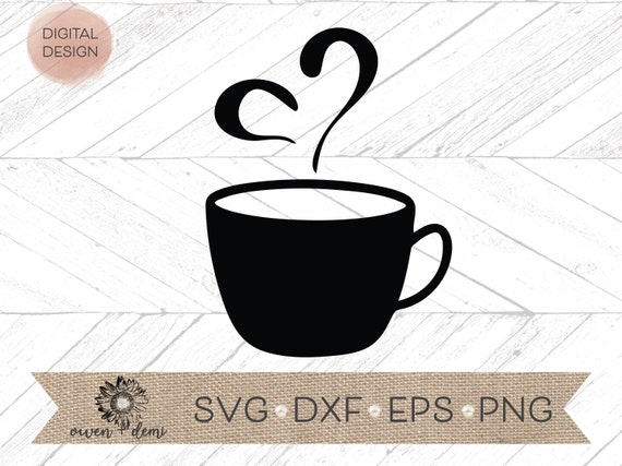Mug With Heart Steam Svg Coffee Svg