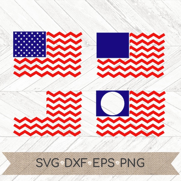 USA Chevron flags svg - Variations of Chevron flag svg - usa cricut cut file - usa Silhouette cut file - 4th of July svg