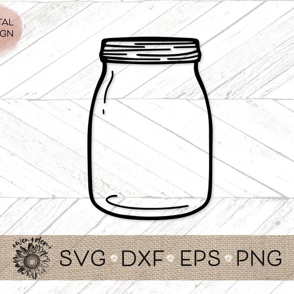 Einmachglas svg - Einmachglas geschnitten Datei - Einmachglas ClipArt