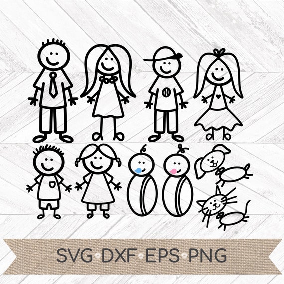 Download Stick Figure Family Svg Stick Family Svg Dxf Png Eps Etsy