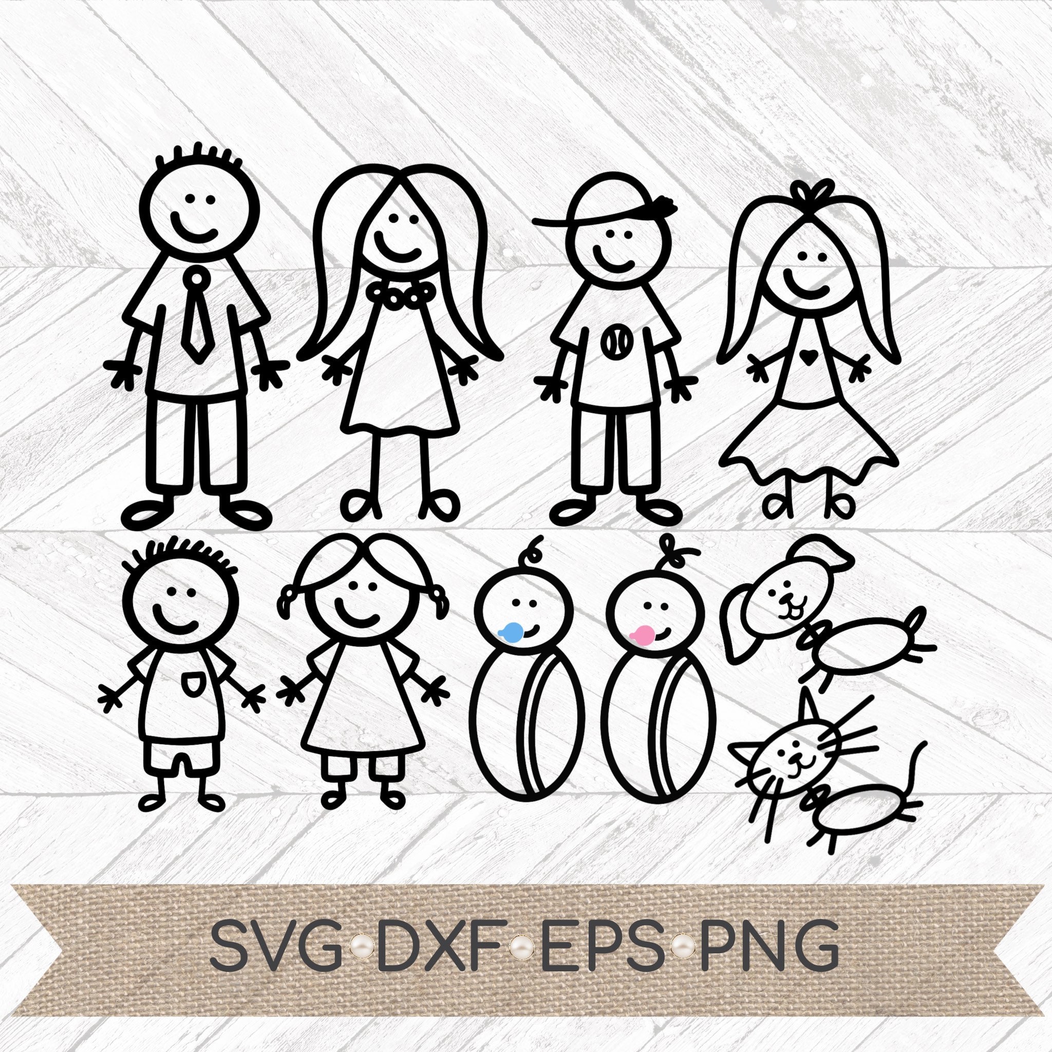 Download Stick Figure Family Svg Stick Family Svg Dxf Png Eps Etsy
