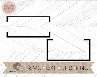 Split Rectangle svg - split frame svg - Rectangle svg - Rectangle Cricut svg - Rectangle Silhouette svg - Rectangle frame png