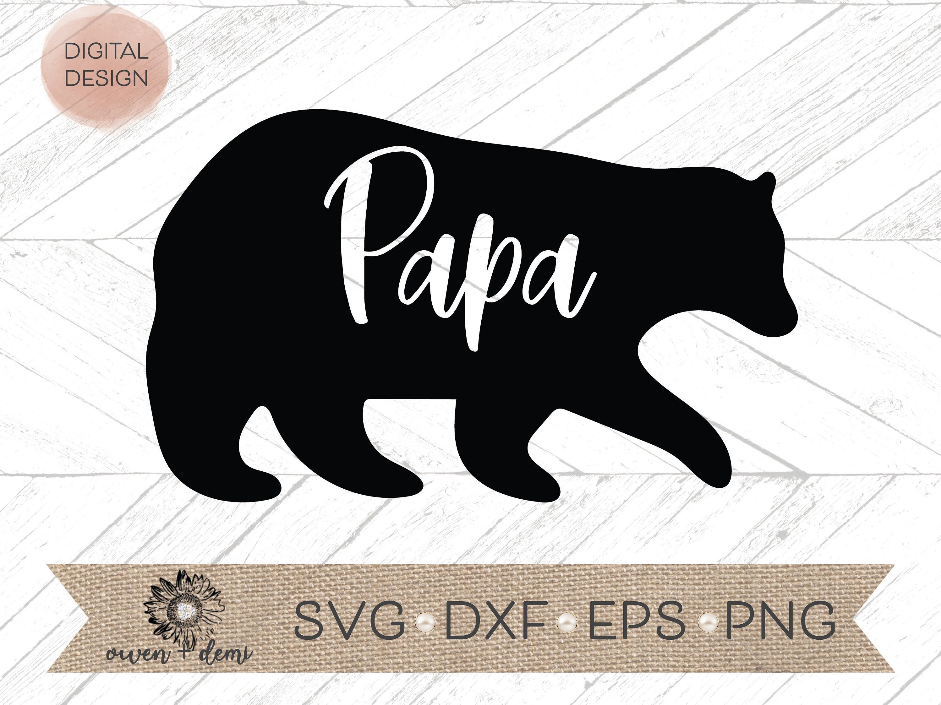 Download Papa Bear Cricut Cut File Dad Svg