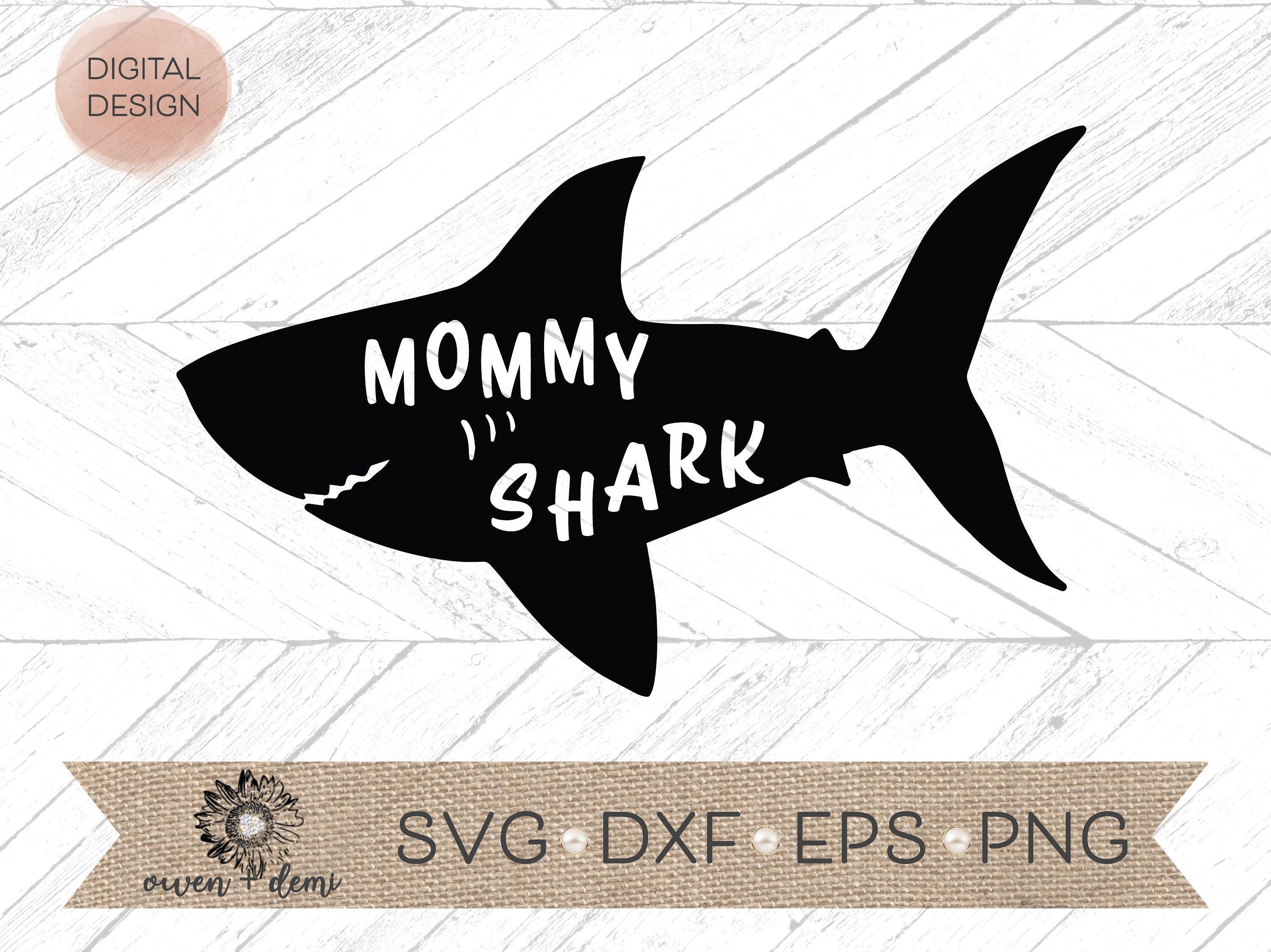 Mommy Shark svg haai cricut cut bestand haai Silhouette | Etsy