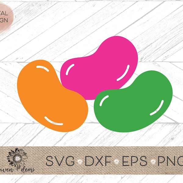 Jelly Beans SVG  - Jelly Bean Cluster SVG -  Jelly Bean svg cricut cut file - Jelly Bean silhouette svg - candy clip art - Easter clip art