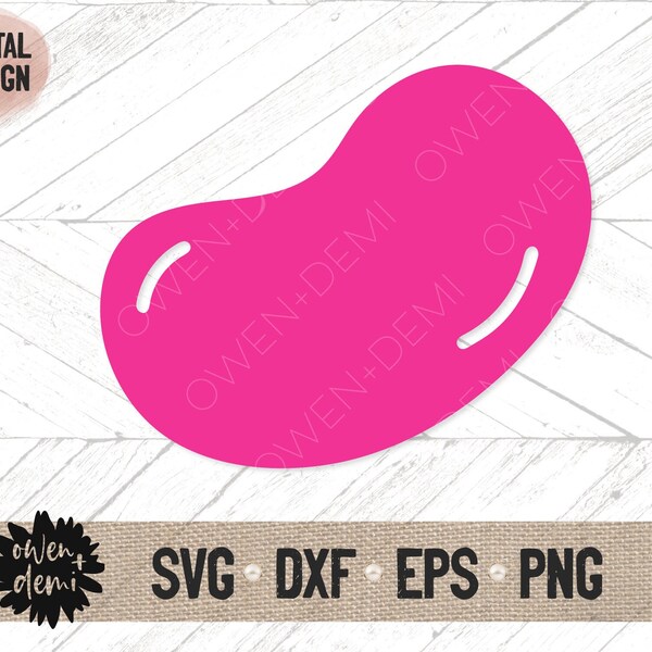 Jelly Bean SVG  - Pink Jelly Bean SVG -  Jelly Bean cricut cut file - Jelly Bean silhouette cut file - candy clip art - Easter clip art