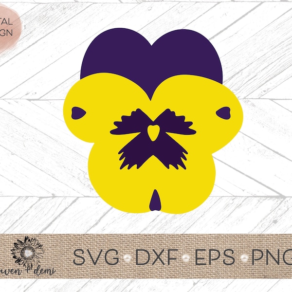 Pansy svg  - pansy svg for cricut - pansy svg for silhouette - Pansy Cut file - pansy clip art