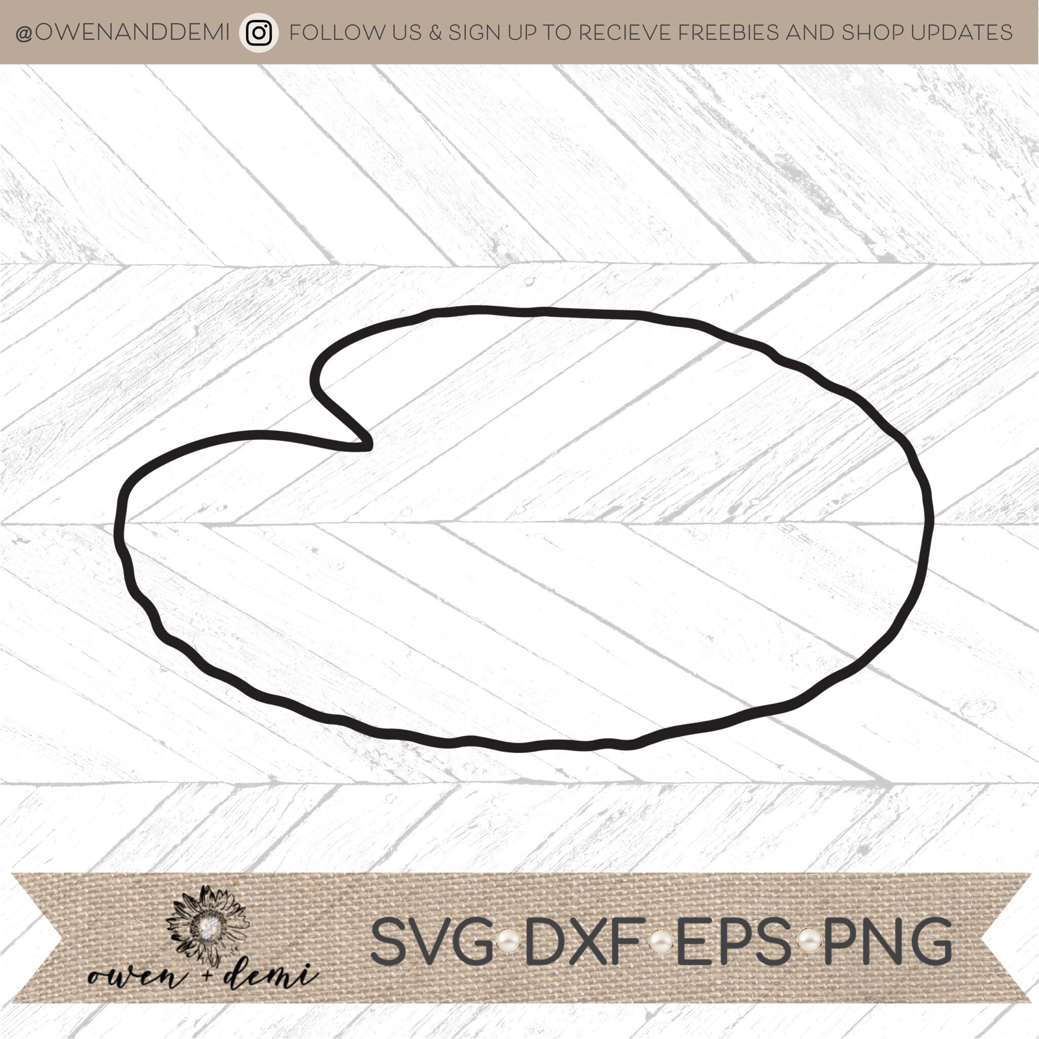 Lily Pad Svg Lily Pad Silhouette Svg Lily Pad Outline Svg Etsy Canada