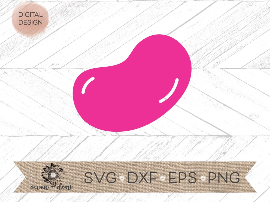Jelly Bean SVG Pink Jelly Bean SVG Jelly Bean Cricut Cut - Etsy