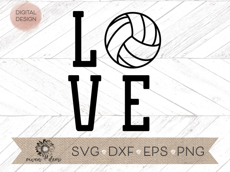 Love Volleyball Svg Volleyball Dxf Eps Png Cut File - Etsy