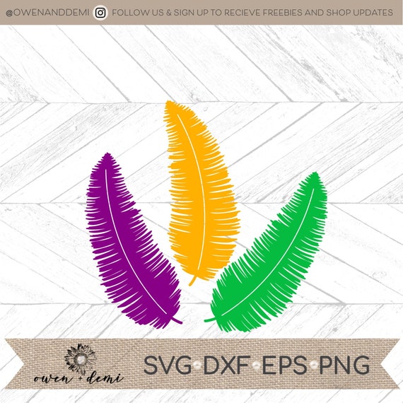 Mardi Gras Feathers svg - Mardi Gras svg - Mardi Gras Cut File - Cricut Cut  File - Silhouette Cut File