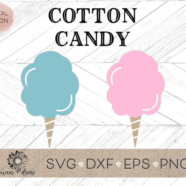 Cotton Candy svg - Cotton Candy dxf, eps, png - Pink and blue cotton candy cut file - Cotton Candy Cricut svg - Silhouette svg