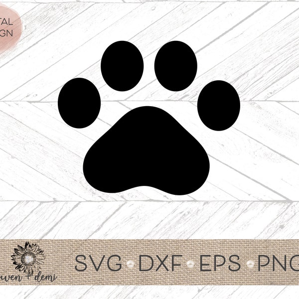 Cat Paw Print svg - Paw Print svg - Cat Print cut file  - Cat Print Silhouette cut file - Cat svg