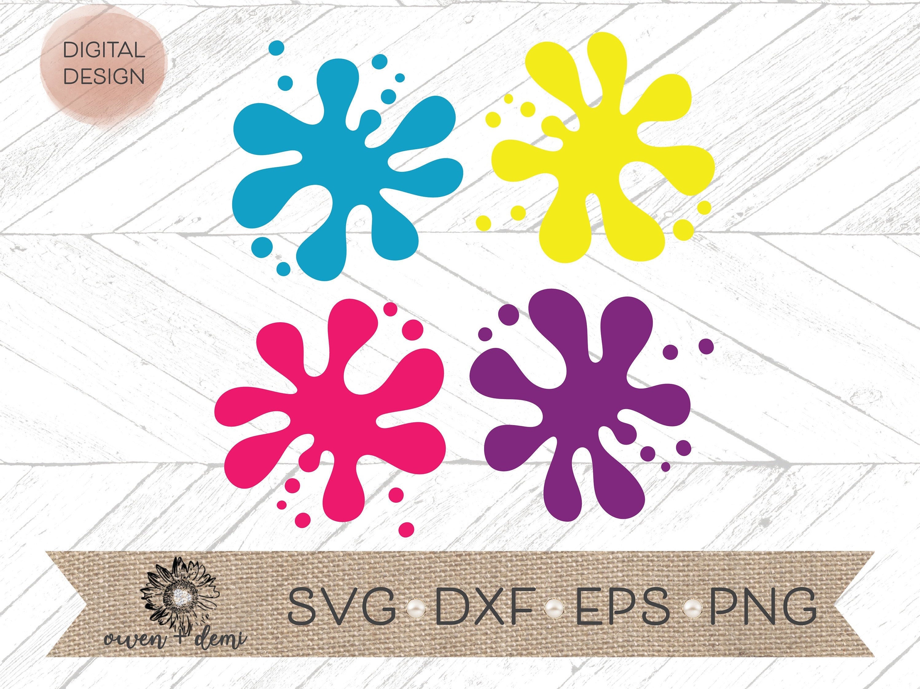 Paint Splatter Colorful SVG Colorful Paint Splatter Clip Art - Etsy