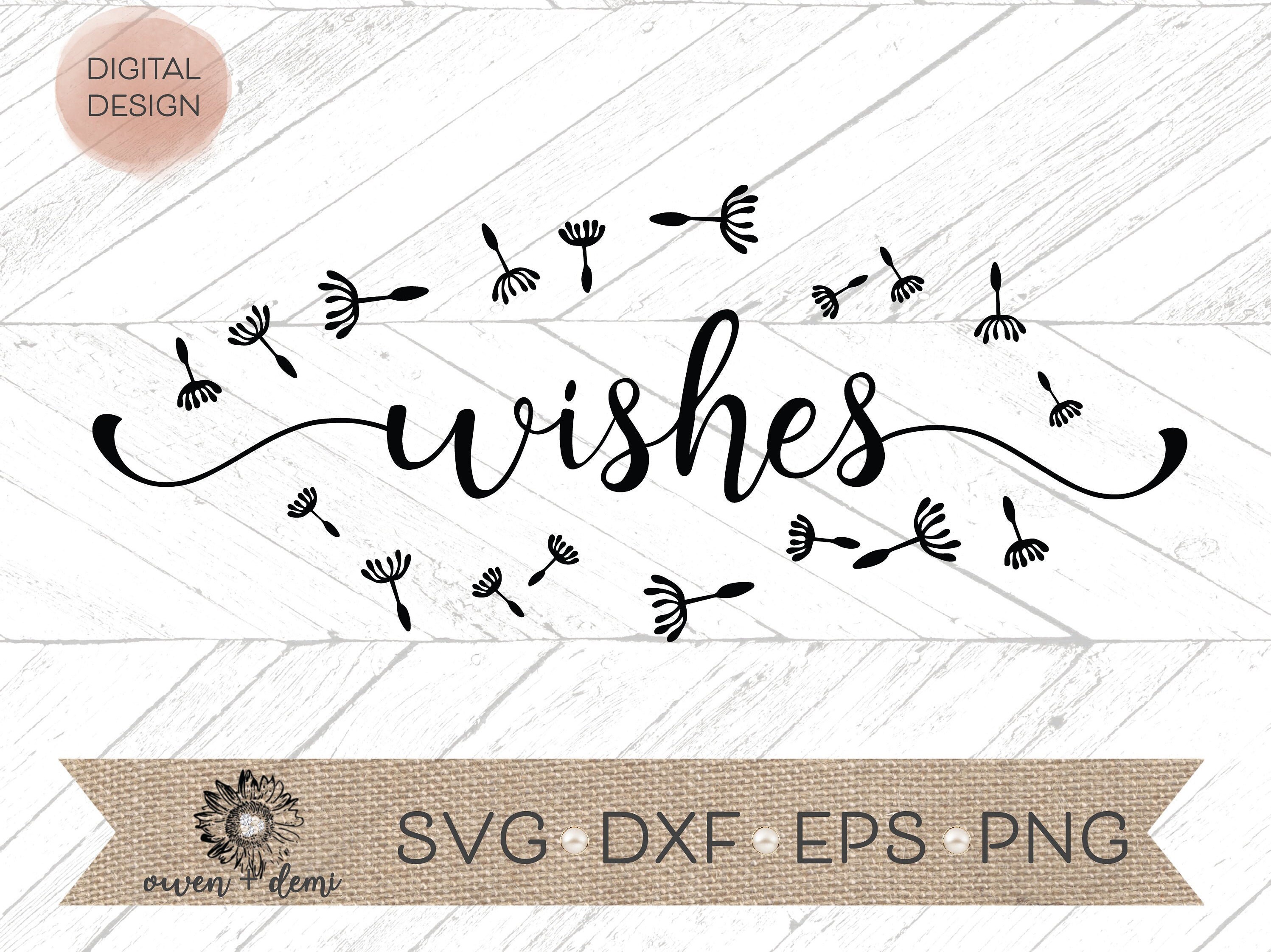 Dandelion wishes svg Dandelion wishes cut file wish Etsy