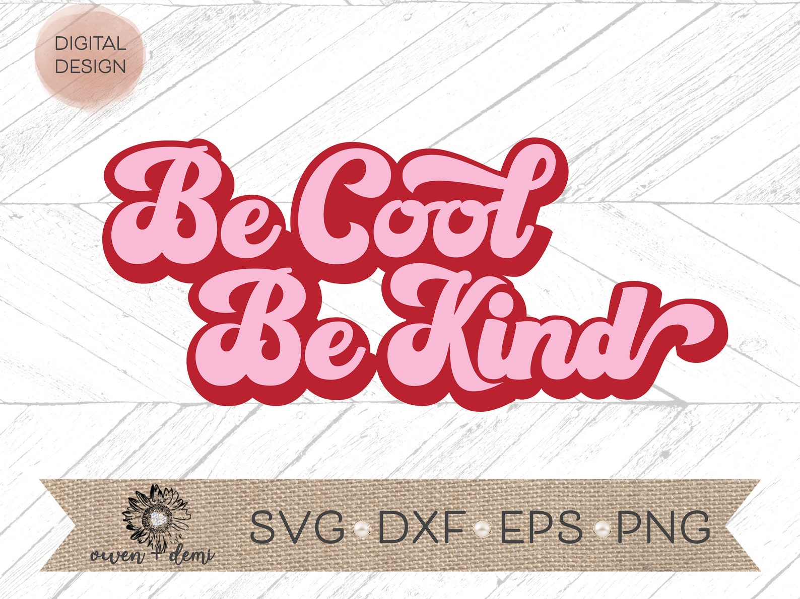 Be Cool Be Kind SVG Retro Be Kind SVG Be Kind Cricut Cut Etsy