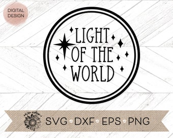 Luz del mundo svg - Navidad SVG - Archivo de corte de adornos navideños