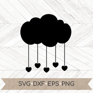 Cloud Svg Rain Cloud Svg Heart Cloud Svg Cloud Cricut Svg Cloud ...