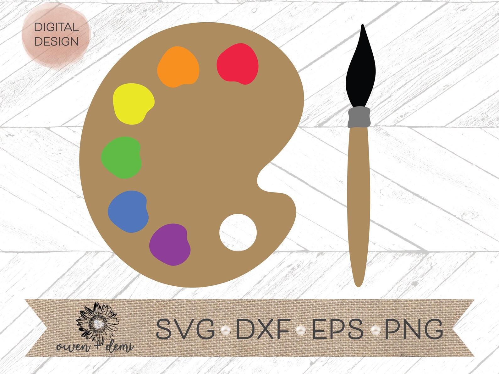 Paint Palette SVG Colorful Paint Palette Clip Art Paint - Etsy