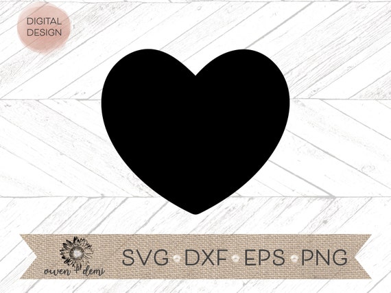 Heart svg - Black Heart svg - Heart Cricut svg - Heart Silhouette svg -  heart clipart
