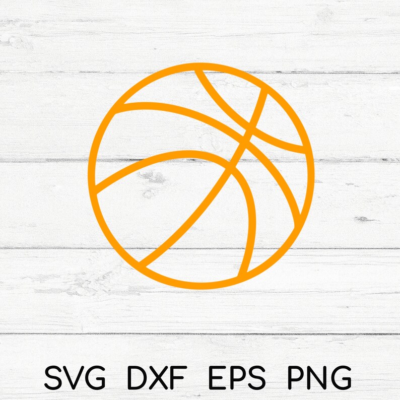 Download Basketball Outline svg basketball Cricut cut file | Etsy