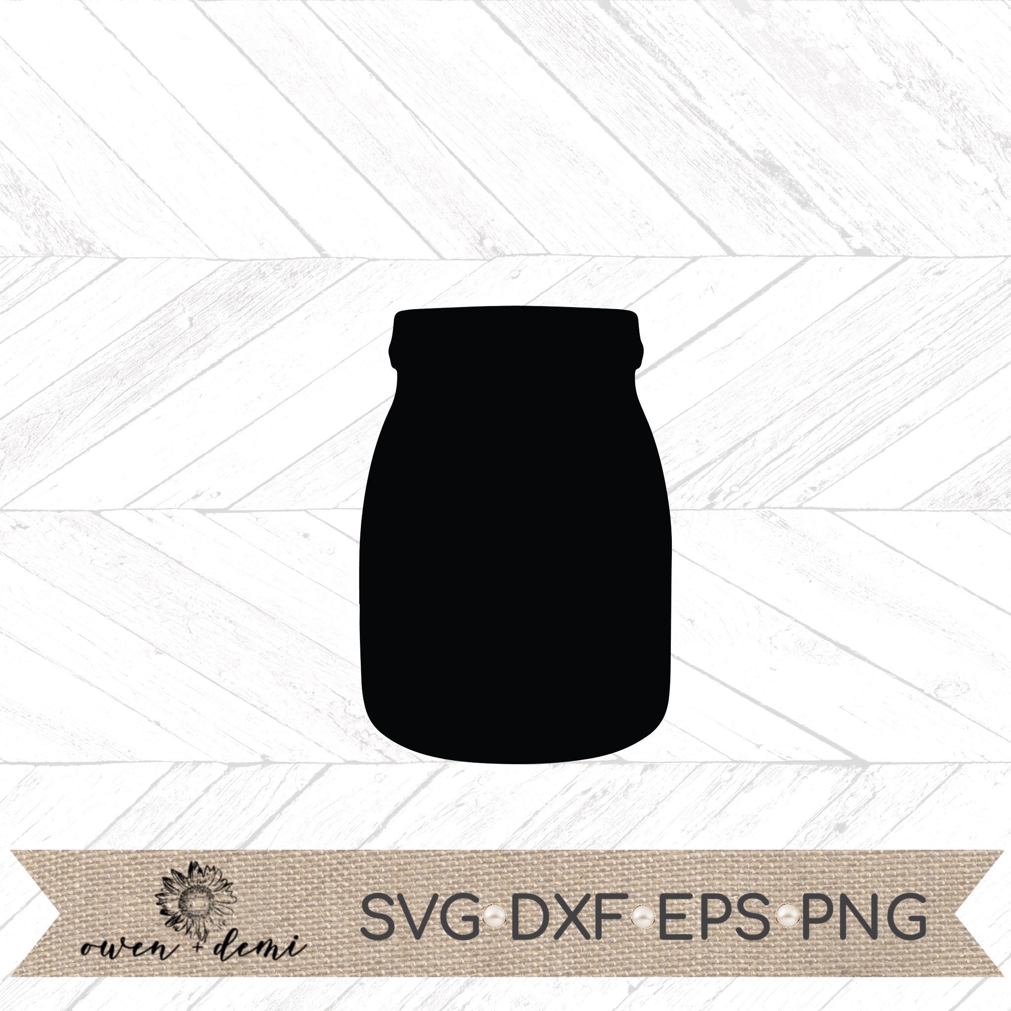 Mason Jar Silhouette Svg Jar Tag Svg Mason Jar Cricut Cut Etsy