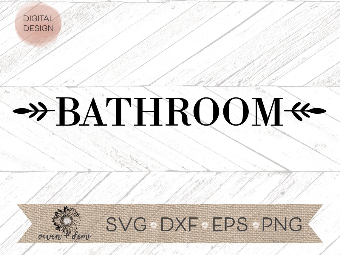 Free Use Bathroom Sign SVG