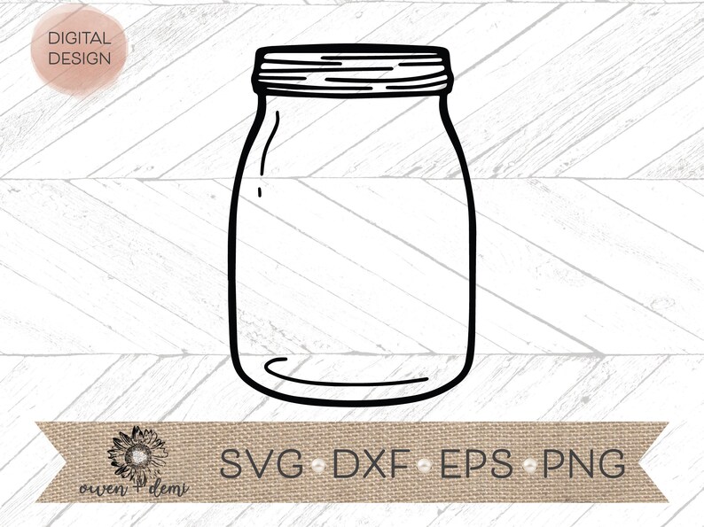 Mason Jar Svg Mason Jar Cut File Mason Jar Cricut Cut File Etsy